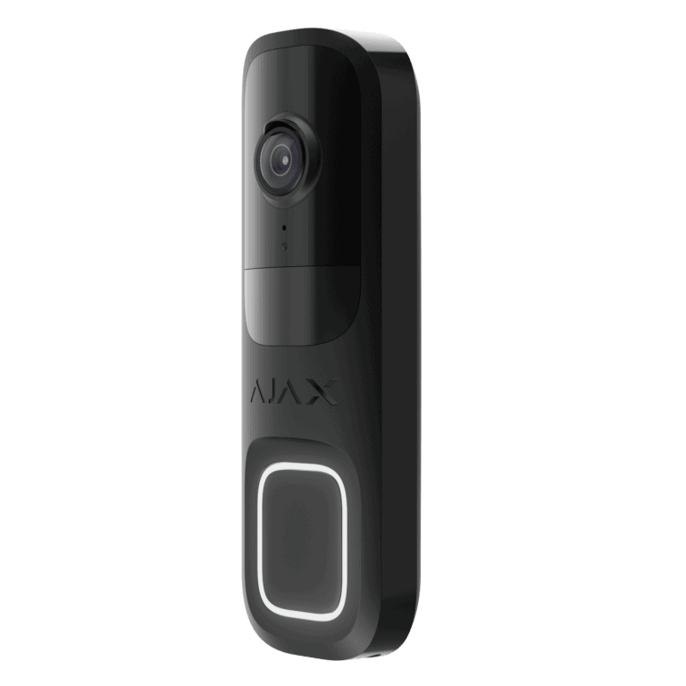 Sonnette intelligente Ajax DoorBell Noir de profil