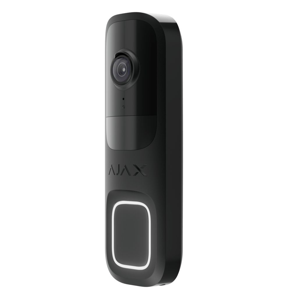 Sonnette intelligente Ajax DoorBell Noir de profil