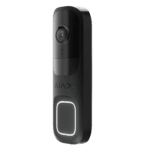 Sonnette intelligente Ajax DoorBell Noir de profil