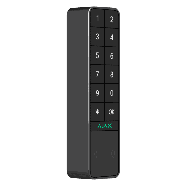 Ajax KeyPad Outdoor Noir Vue de biais